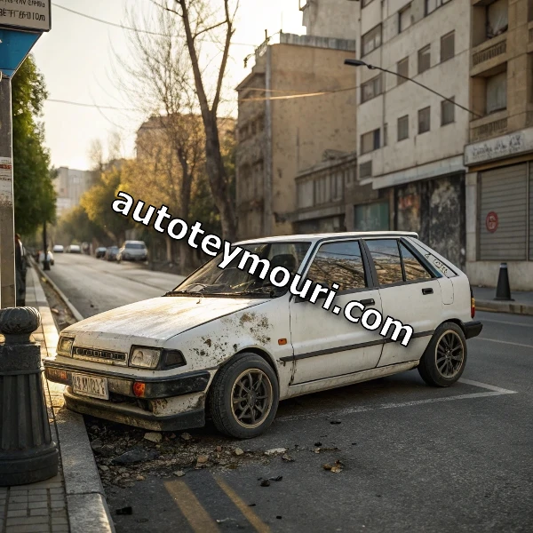تیموری خریدار فروشنده ی ماشین پراید هاچبک کره ای تصادفی در تهران